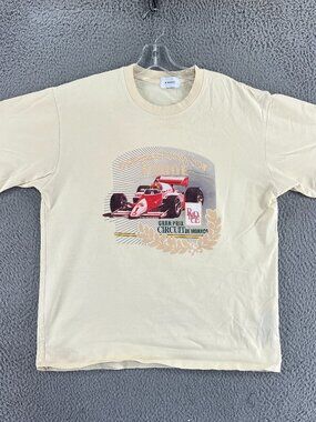 Rhude Shirt Mens Large CrewNeck Streetwear Casual HipHop Cotton Tee